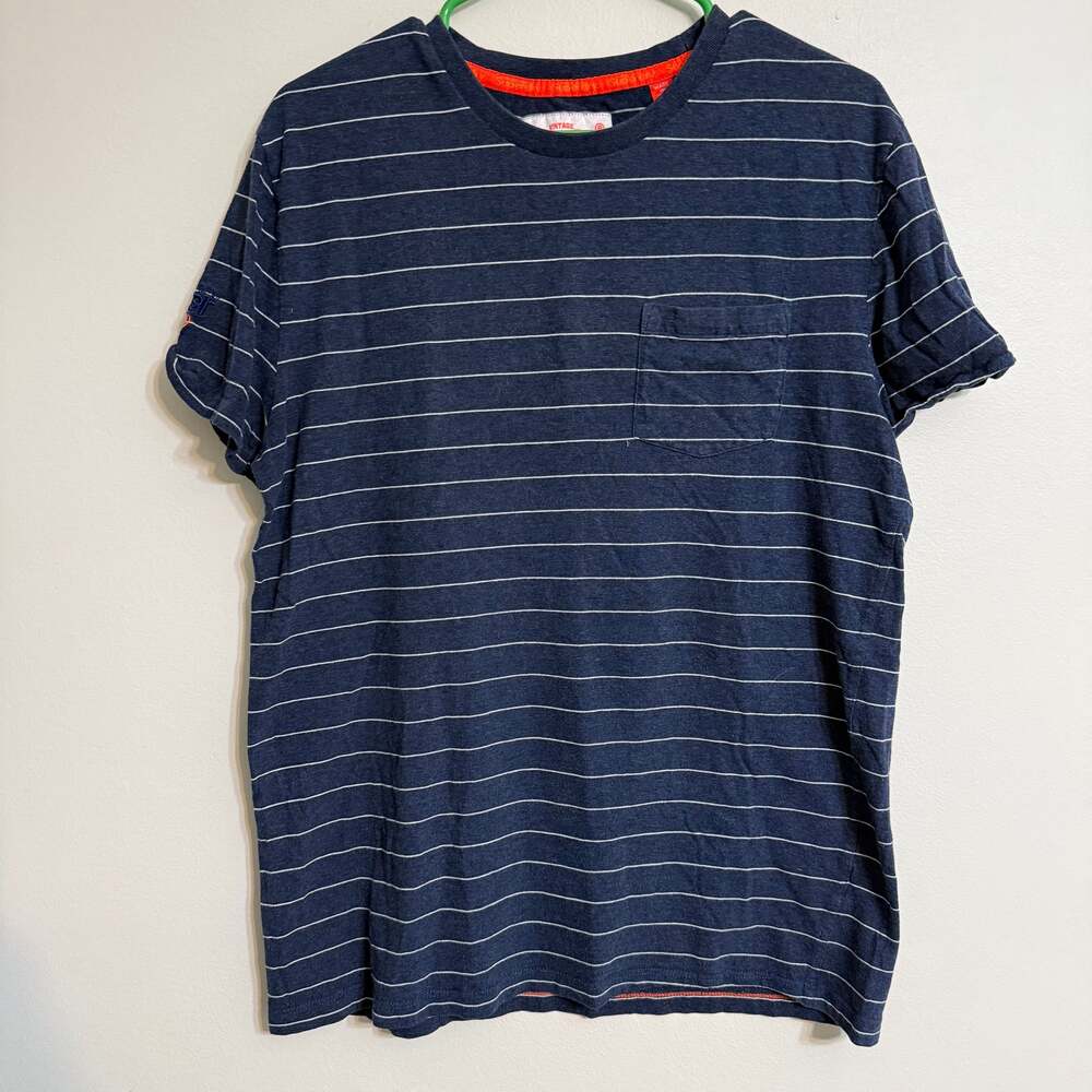 Superdry Men's Blue‎ Stripe T-Shirt